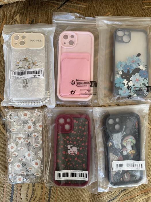 Комплект 6 Силиконови гръбчета кейсове за iphone 13