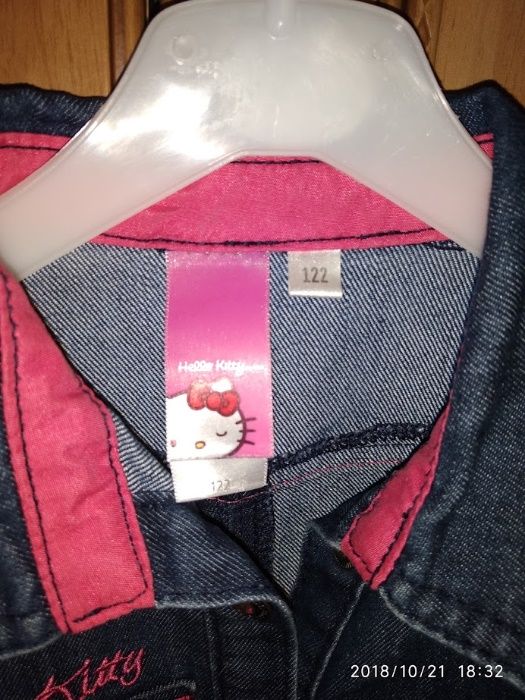 Дънкова рокля Hello Kitty