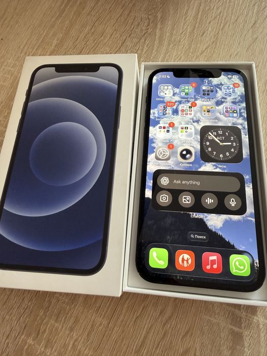 Айфон 12 черного цвета. iphone 12, 256gb