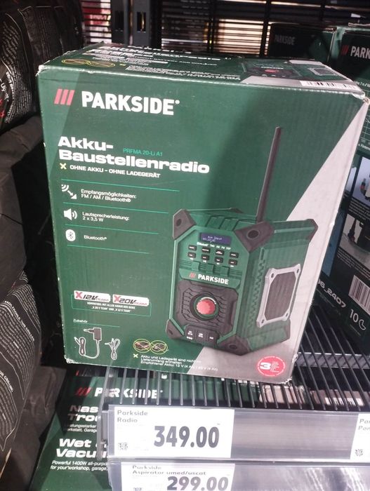 Boxa santier cu radio Parkside 12V/20V