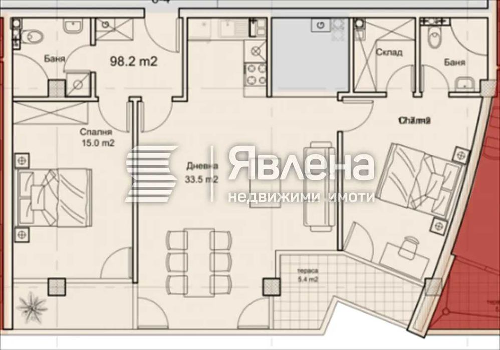 Продава се Тристаен апартамент в София, Център - 118 кв.м за 1273 €/кв.м - Снимка #5