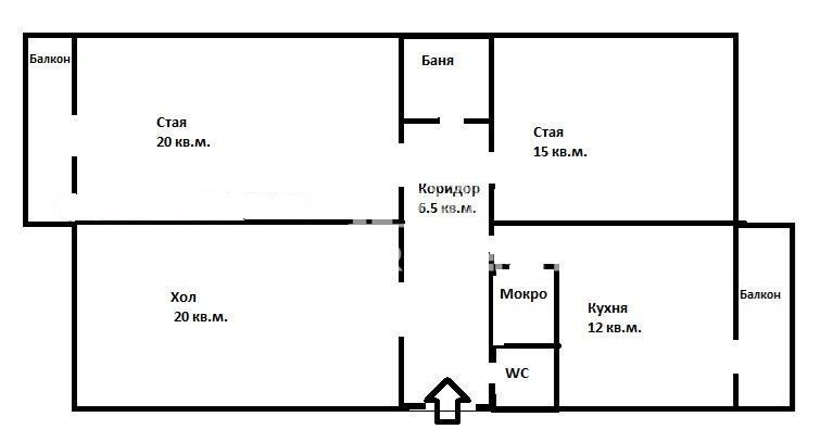 Продава се Тристаен апартамент в София, Красна поляна 3 - 80 кв.м за 1250 €/кв.м - Снимка #1