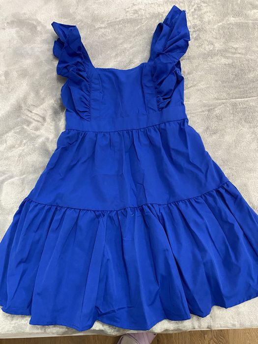 Рокля кралско синьо