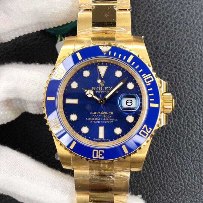 rolex submariner златисто синьо