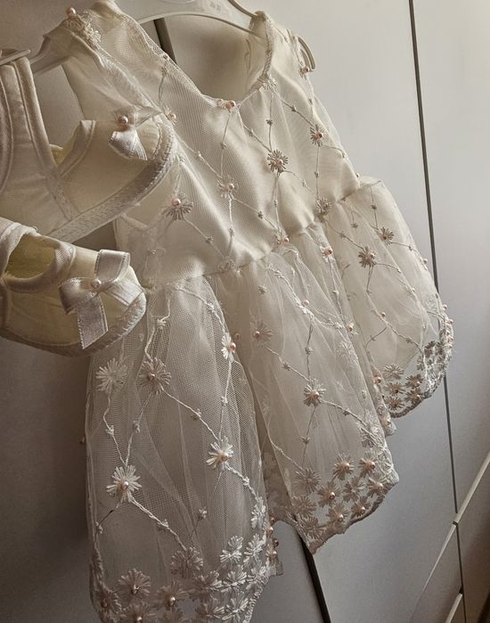 Бебешка рокля с перли