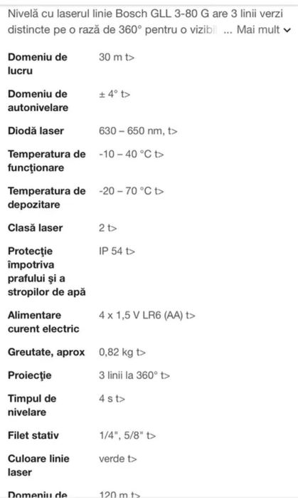 Nivela laser Bosch profesional GGL3-80G