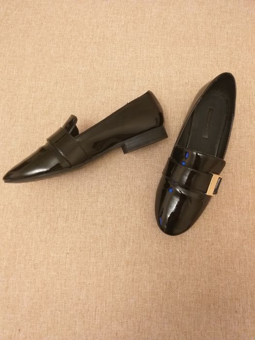 Туфельки шикарные лаковые ZARA.36р.натуральная кожа-лак.