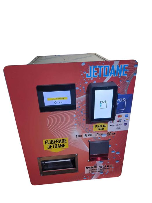 Distribuitor jetoane spalatorie self service