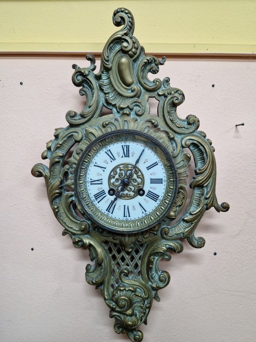 Рядък антикварен френски бронзов стенен часовник Japy Freres - 1870 г