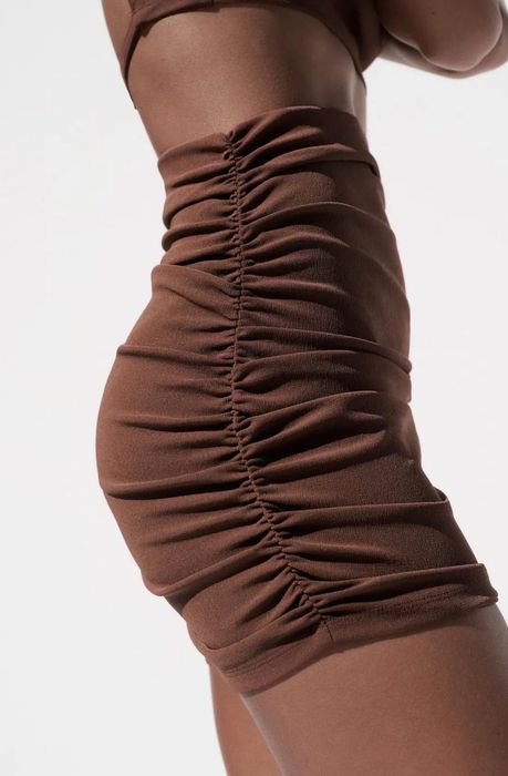 Кафява къса пола Zara