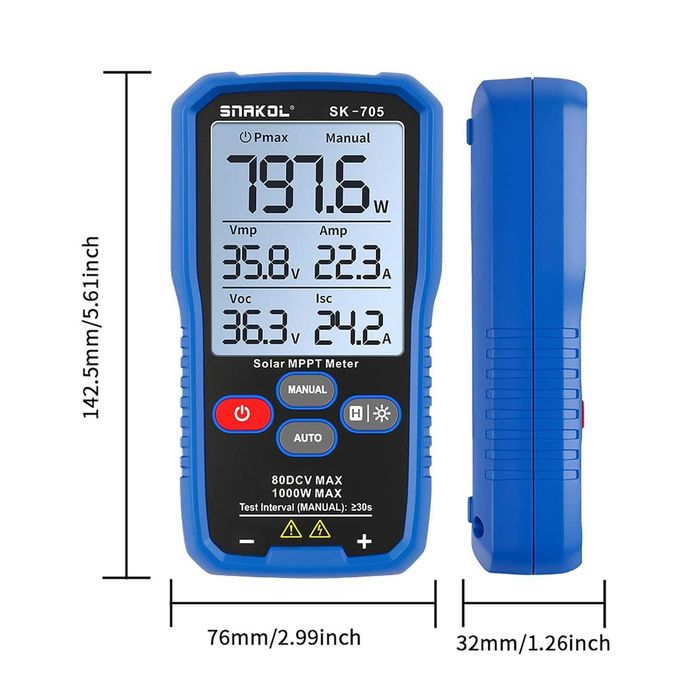 Procci SK-705 MPPT тестер за соларни панели 1000W