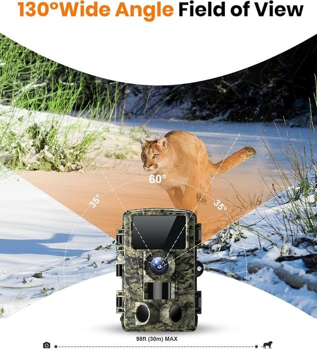 4K 48MP ловна камера с нощно виждане, активиране с движение