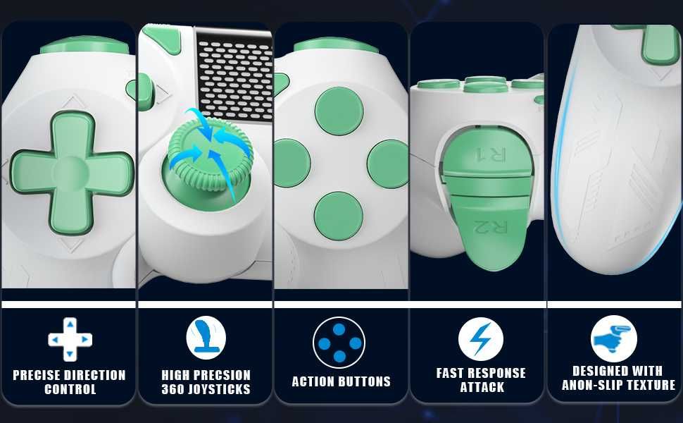 Безжичен контролер за PS-4 безжичен геймпад с двойна вибрация с Turbo