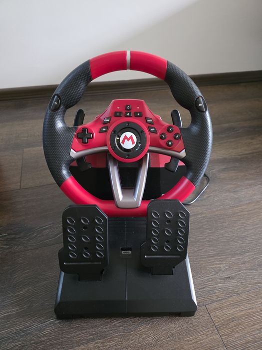 Волан с педали HORI - Pro Deluxe, Mario Kart + игра Mario Cart Deluxe -  Nintendo Switch