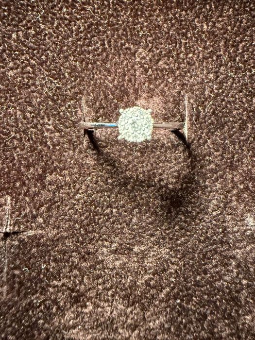 Inel aur alb cu diamante