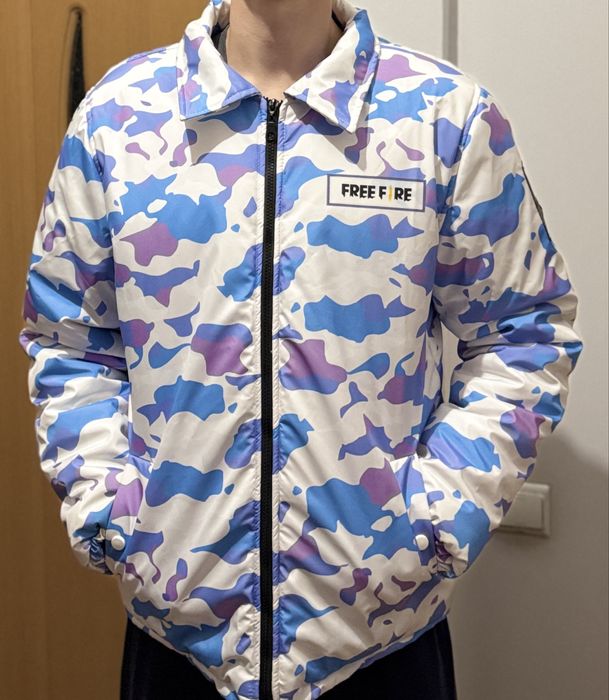 Geaca de iarna Free Fire New Age, model exclusiv, albastru-alb, M,noua
