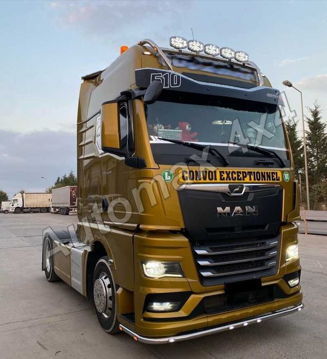 Bullbar proiectoare, bara "H" inox plafon MAN TGX 2021+