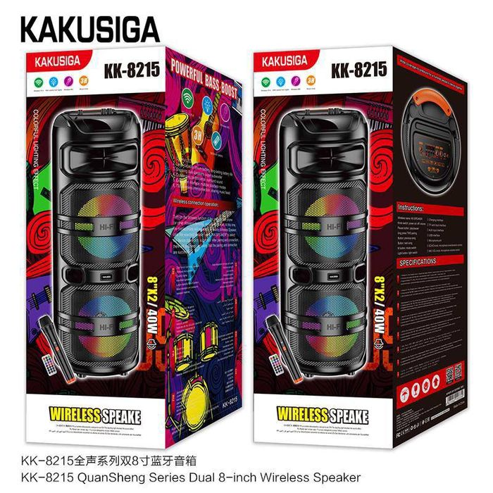Колонка Kakusiga, с микрофоном, без проводной, Алматы, блютуз, Bluetoo