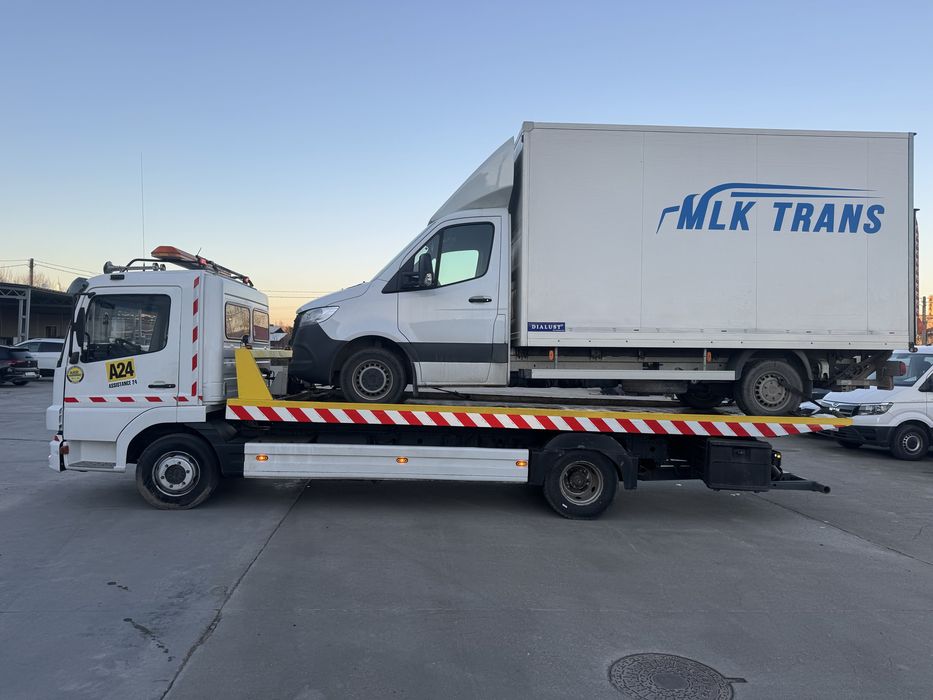 Tractari Auto Gaesti Platforma cu Macara Tractari Camioane