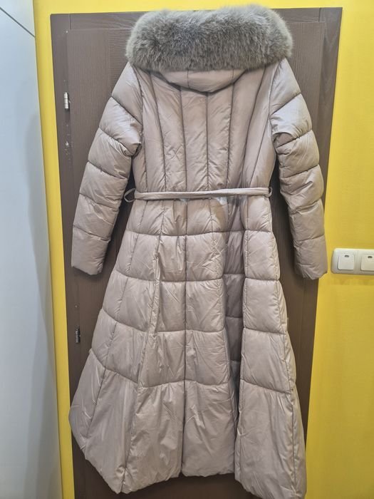 Зимно яке бежаво с пух