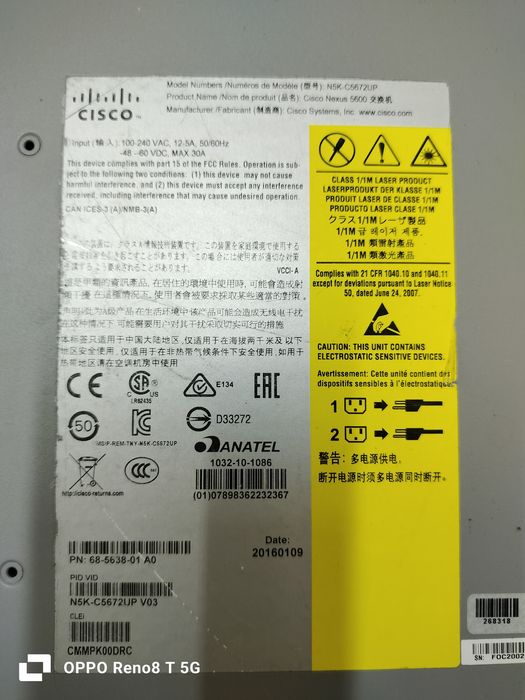 Cisco Коммутатор Cisco Nexus N5K-C5672UP
