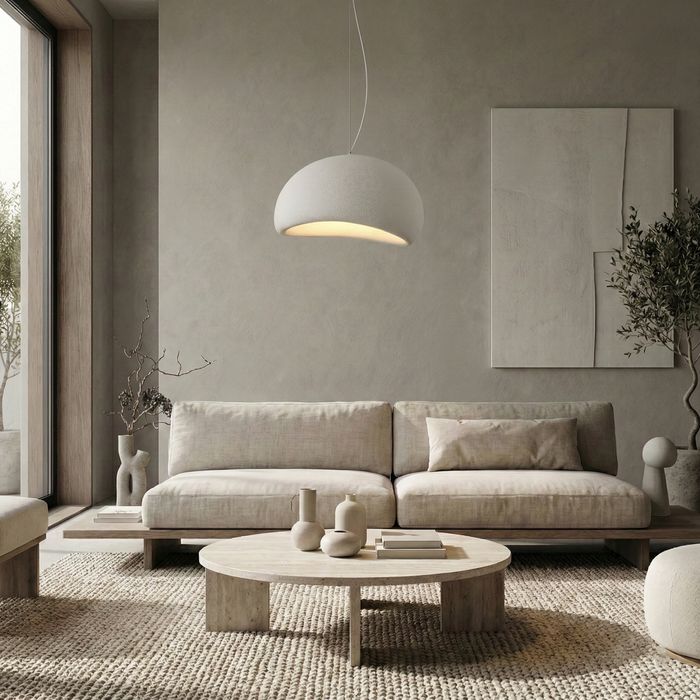 Модерна висяща лампа Wabi-sabi – Ø40 см | E27 | Бяла | Чисто нова