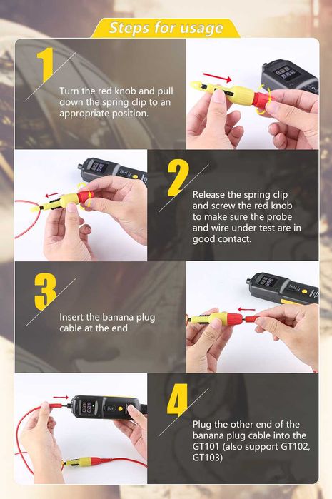 Tester de circuit auto  GODIAG GT101 – Scaner releu sondă și injector