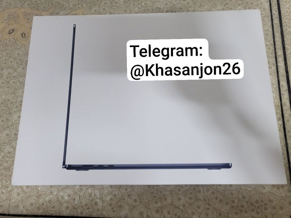 Macbook Air M3 15dyum (2024)  16GB/512GB midnight blue yangi sotilladi