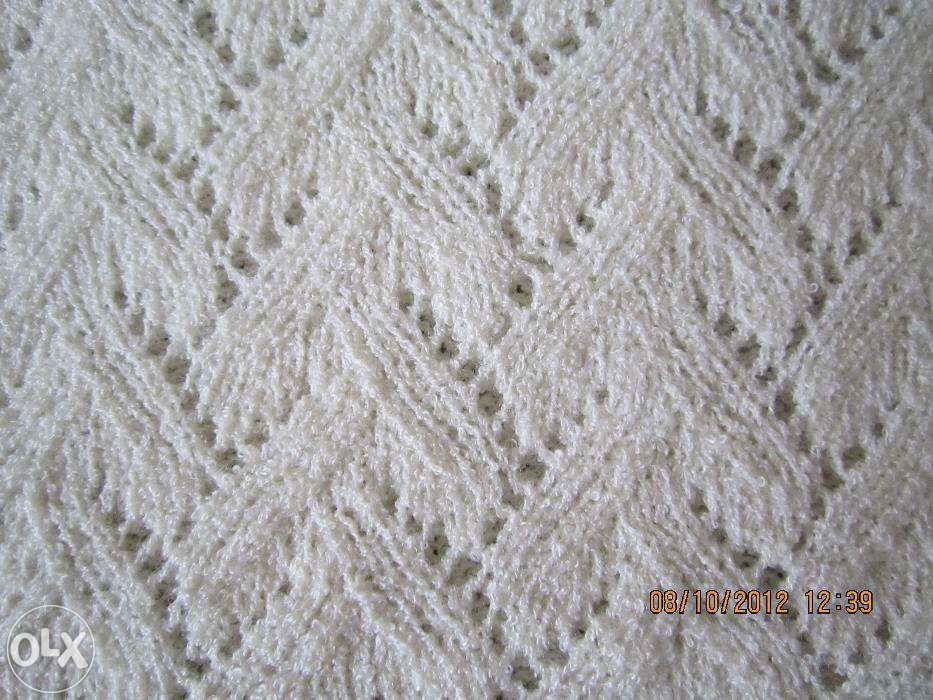 Bluza alba tricotata manual + bonus si Livrare gratuita*