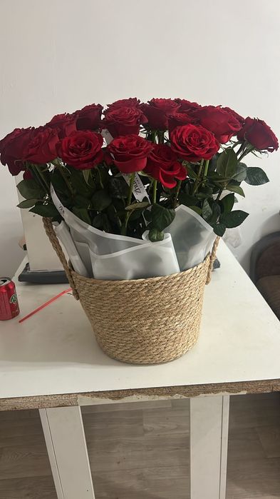 Роза корзина 35 шт