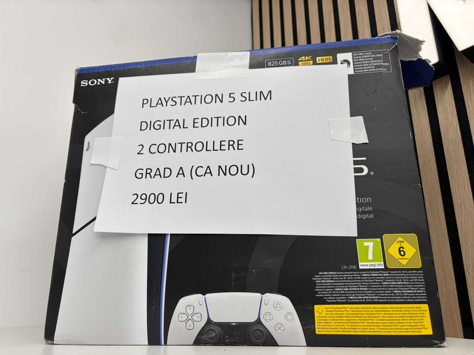 PLAYSTATION 5 SLIM DIGITAL•Matei Amanet Crangasi22•2 manete ca nou