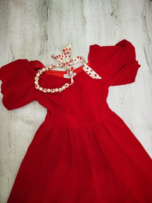 Турецкое  платье Бархат+ бусы