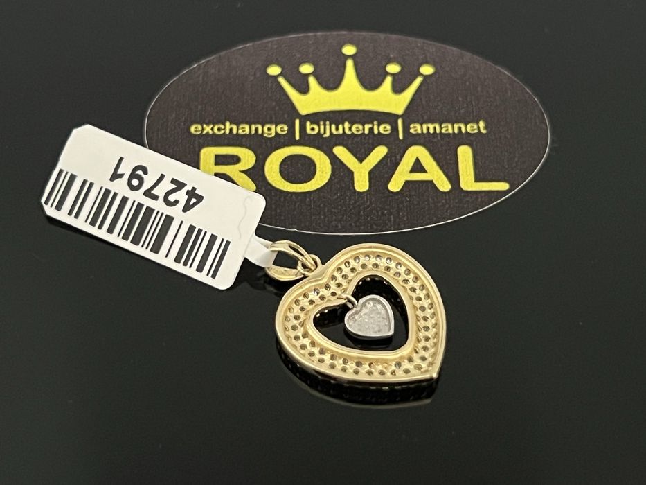 Bijuteria Royal CB : Pandant inima aur 14K 1,70 grame