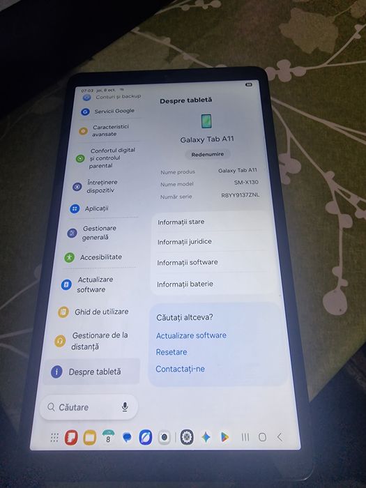 Vînd urgent tabletă samsung A 11 8.7 "