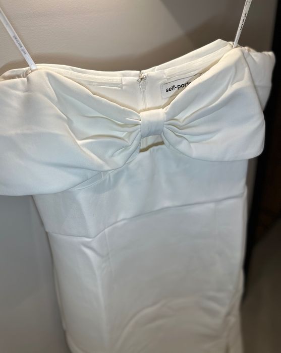 Self-Portrait Бяла рокля с панделка | Bridal collection