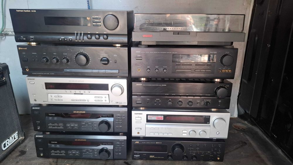 statie amplificator stereo receiver 5x100w sony technics denon optic