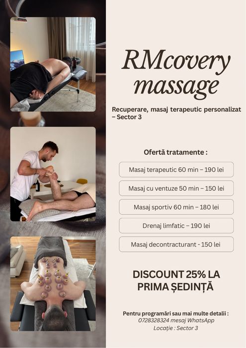 Kinetoterapeut licențiat – Masaj terapeutic personalizat | Sector 3
