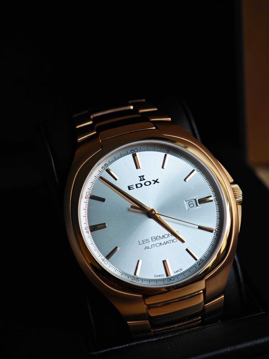 БАРТЕР EDOX Les Bemonts Ultra Slim Automatic Rose Gold