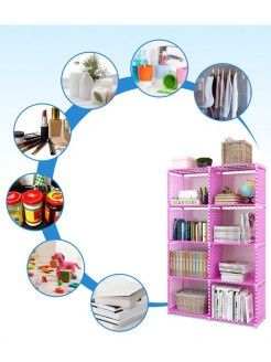 Шкаф для книг и прочего 125/80/30 см / Стеллаж сдвоенный 10 полок