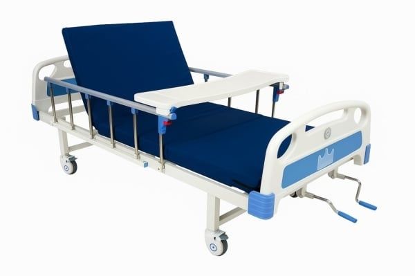 Pat de spital Nou ,rabatabil profesional medical cu saltea, 4 secțiuni, suport 200 kg, reglare spate și picioare