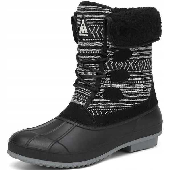 Дамски зимни ботуши за сняг. Черно-бели размери 36 и 37 * 12.78 evro