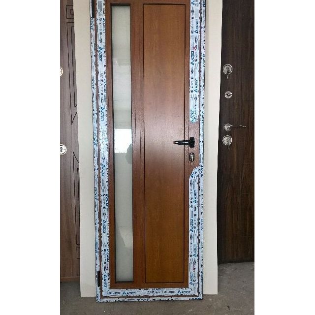 Алуминиева врата, врата за баня златен дъб