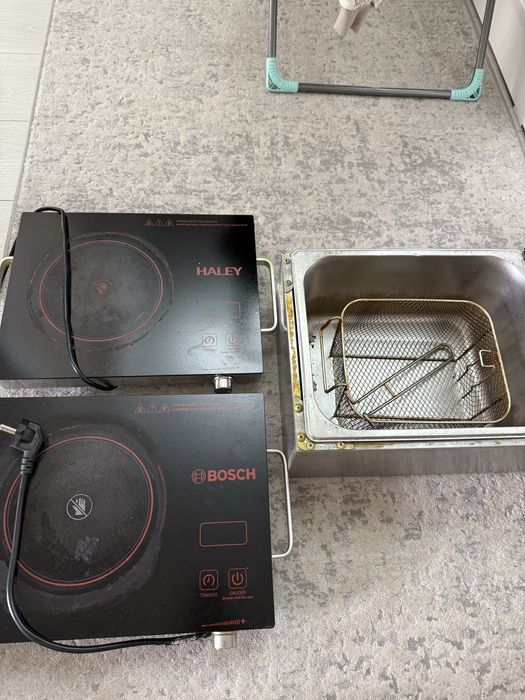 Плитки, фритюрница, шоколадный фонтан