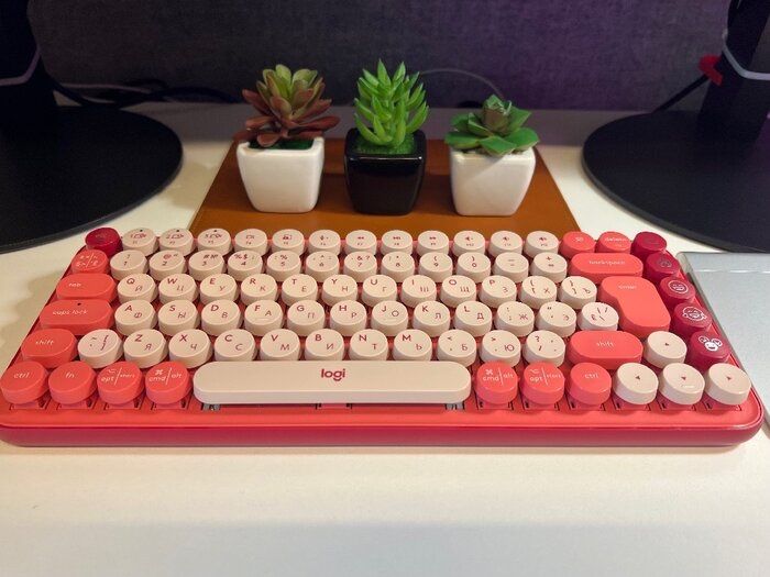 Клавиатура Logitech POP Keys розовый