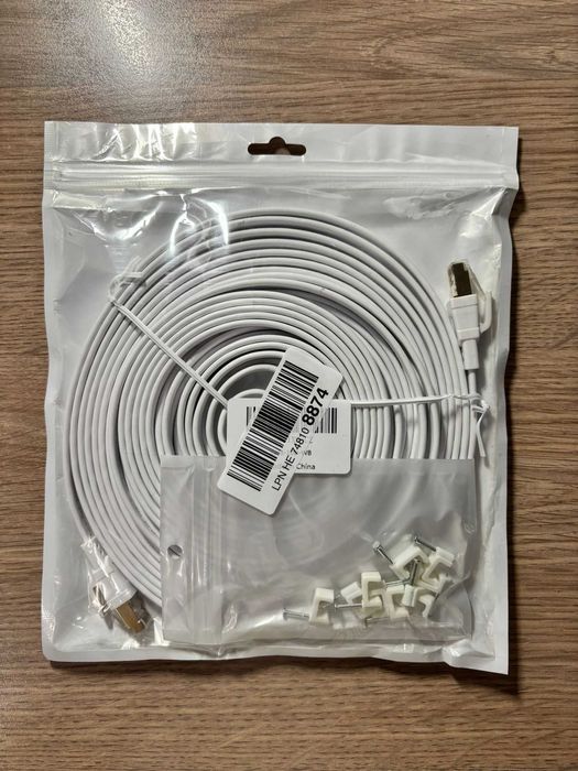 Cablu retea FTP 10m, Cat8, 40Gbps, plat, nou.