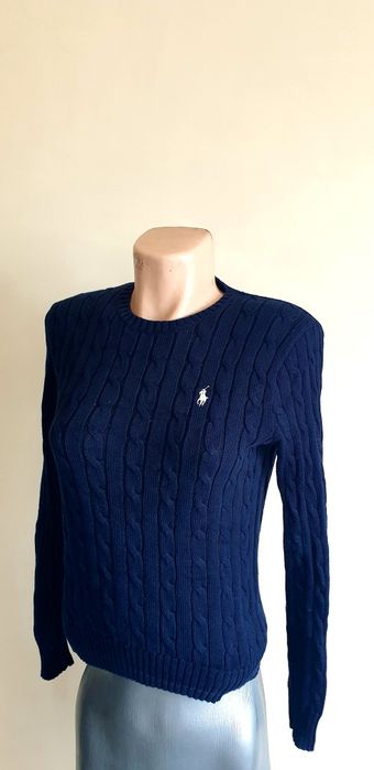 POLO Ralph Lauren Cable Pima Cotton  S НОВО! ОРИГИНАЛ! Дамски Пуловер!