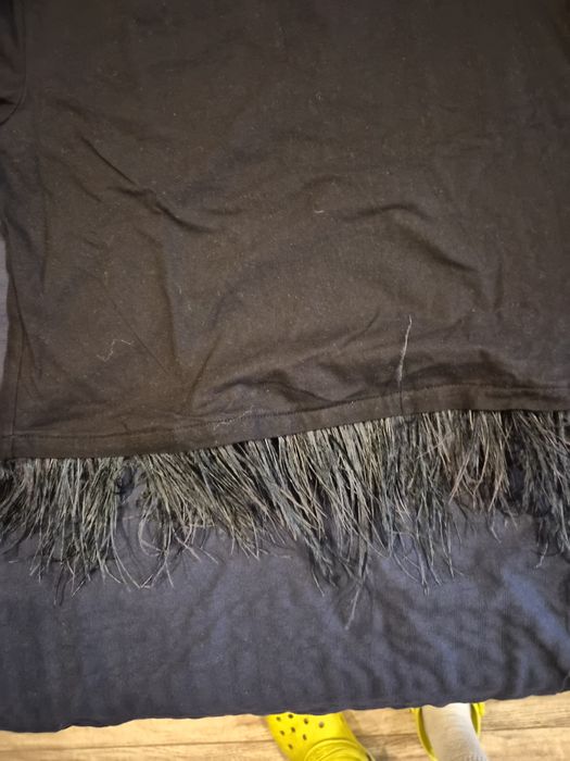 Черна памучна тениска