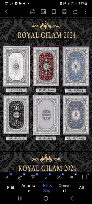 Kavralan gilam optim yevro gilam lar