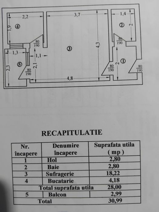 Garsoniera Balș vizavi Kaufland