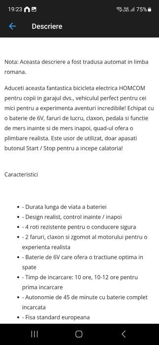 Masinuta electrica copilași 2-3 ani. Impecabila, perfect functionala
